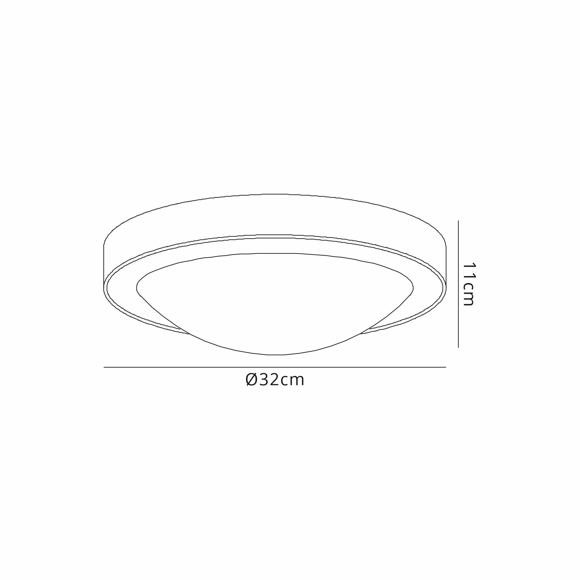 Porter 32cm Glass IP44 Flush Ceiling 2 Light Satin Black, Opal D0773  Deco Porter